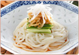 ザーサイときゅうりの中華風冷やし和えうどん