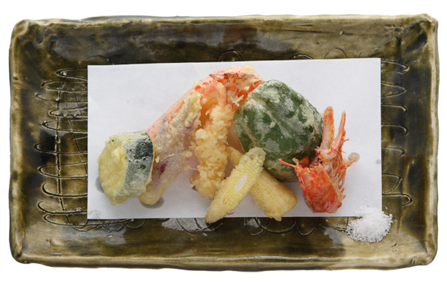天ぷら（車海老１尾・季節野菜）