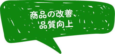 商品の改善、品質向上