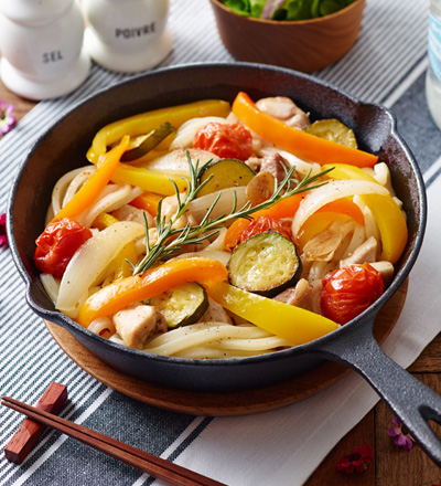 Udon Noodle Salad with Pork & Herbs