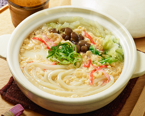 Udon Noodles in Egg-Drop Soup