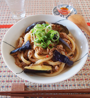 ひき肉を使ったうどん