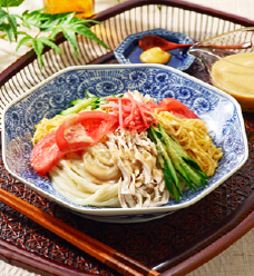 冷やし中華風 棒棒鶏うどん