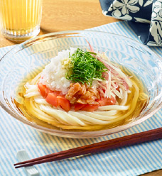 薬味たっぷり冷やしうどん
