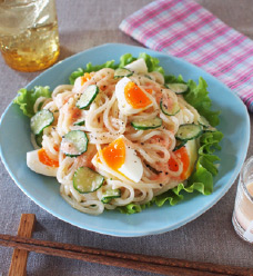明太マヨサラダうどん