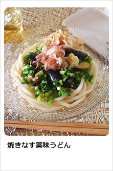 焼きなす薬味うどん