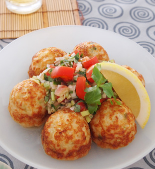 たこ焼の香味野菜のせ