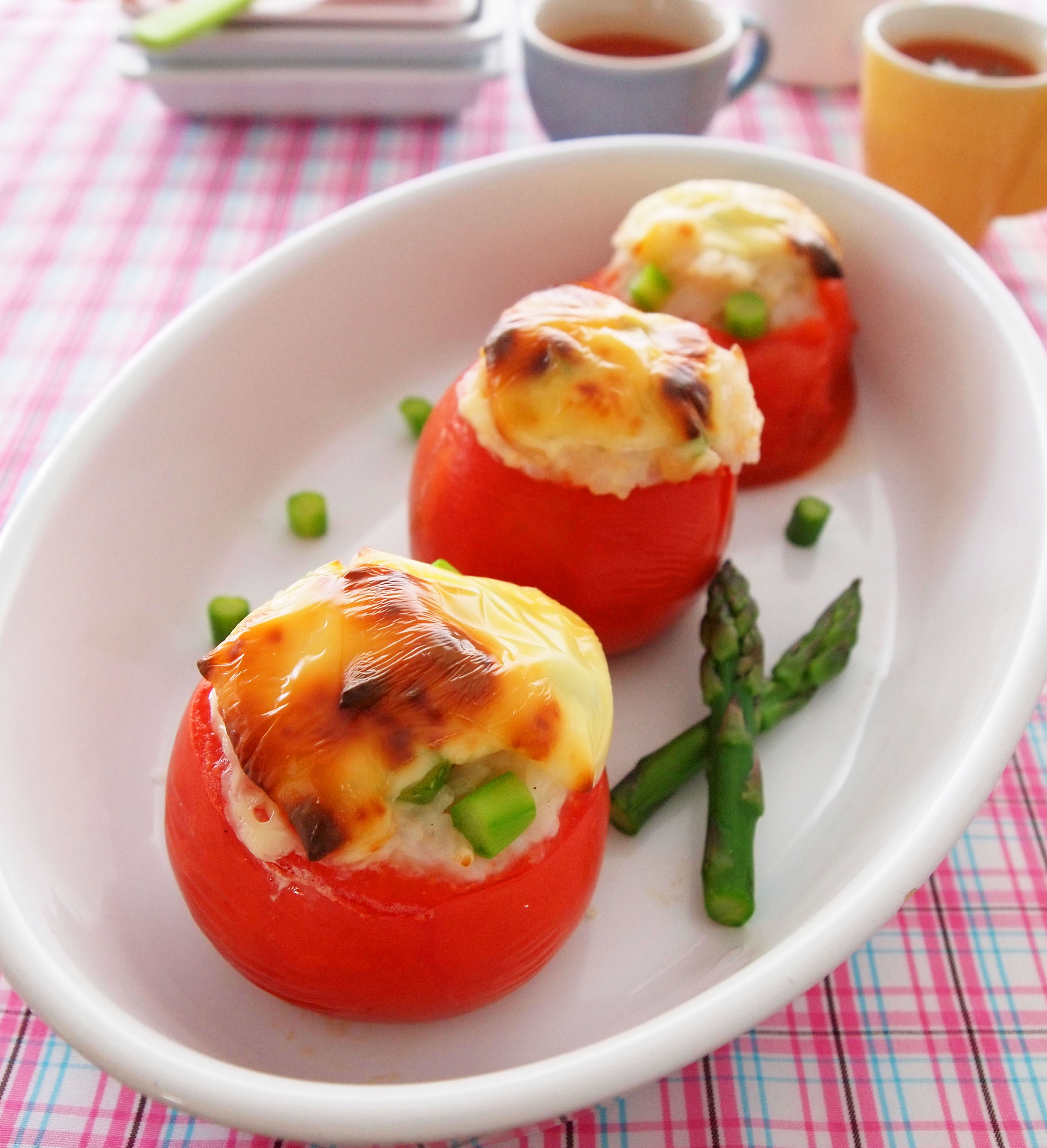 丸ごとトマトドリア パックごはんレシピ 冷凍食品ならテーブルマーク