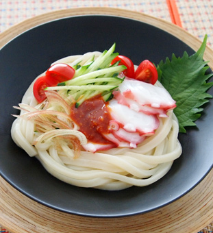 たこの韓国風和えうどん