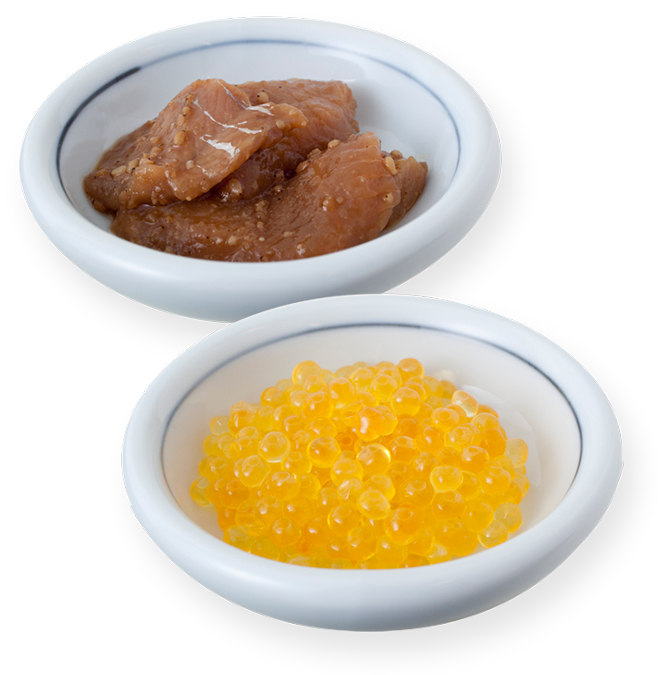 幻の尺ヤマメ漬けと黄金イクラ