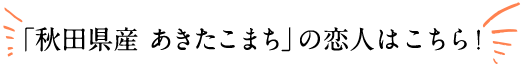 秋田県産 あきたこまちの恋人はこちら！
