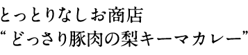 とっとりなしお商店 “どっさり豚肉の梨キーマカレー”
