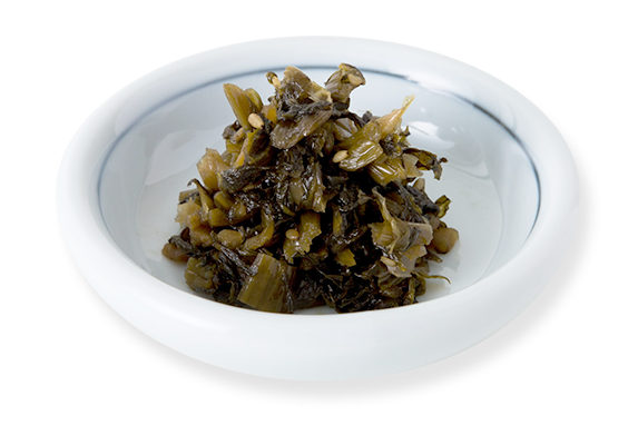 帆立入り野沢菜の油炒め