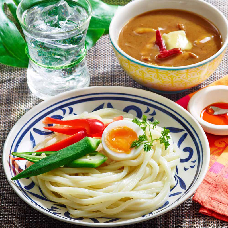 バターチキンカレーのつけうどん