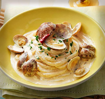 ボンゴレクリームうどん