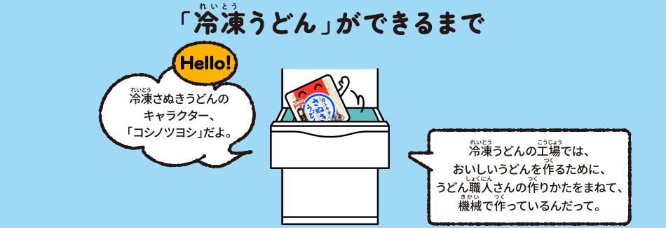 冷凍うどんができるまで