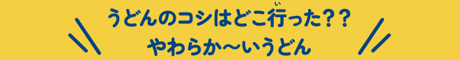 うどんのコシはどこ行った??やわらか~いうどん