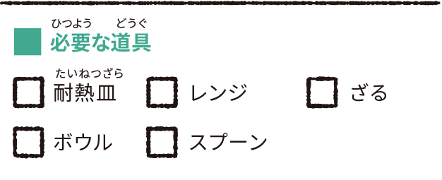 必要な道具