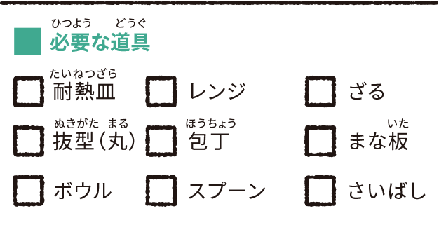 必要な道具