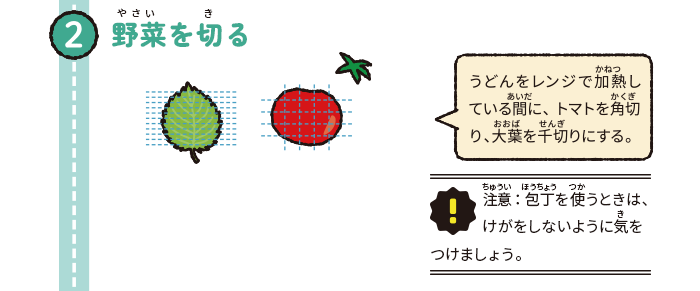 野菜を切る