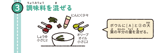 調味料を混ぜる