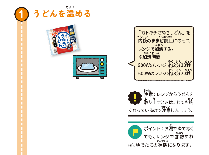 うどんを温める