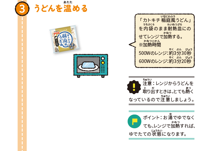 うどんを温める