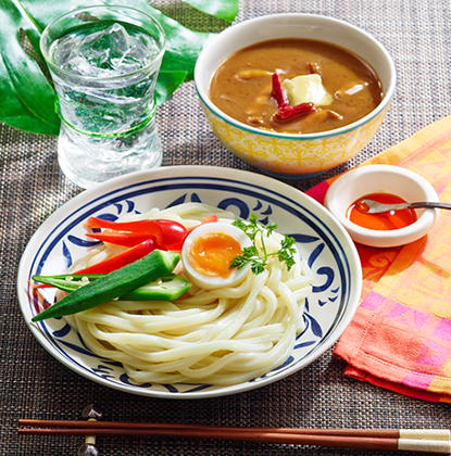 バターチキンカレーのつけうどん