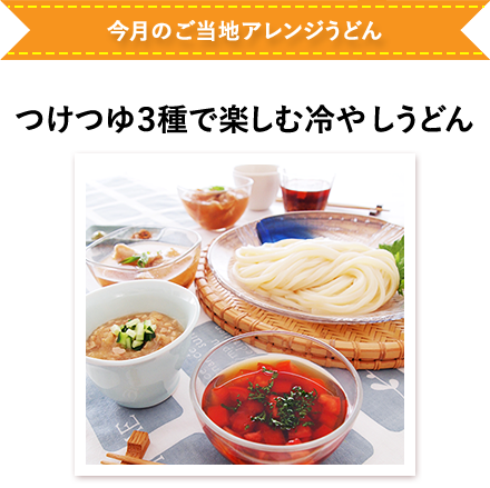 つけつゆ3種で楽しむ冷やしうどん