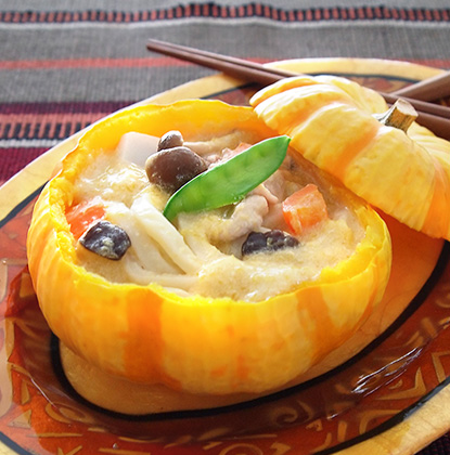 かぼちゃのクリーミィ豆乳うどん