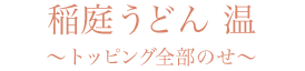 稲庭うどん　温　～トッピング全部のせ～