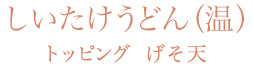 しいたけうどん(温)