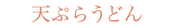 天ぷらうどん