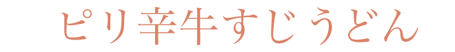 ピリ辛牛すじうどん