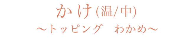 かけ(温/中)