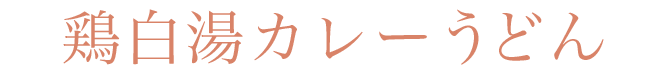 鶏白湯カレーうどん