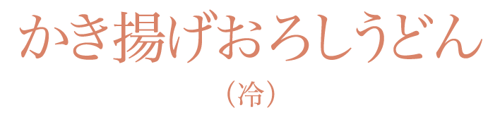 かき揚げおろしうどん