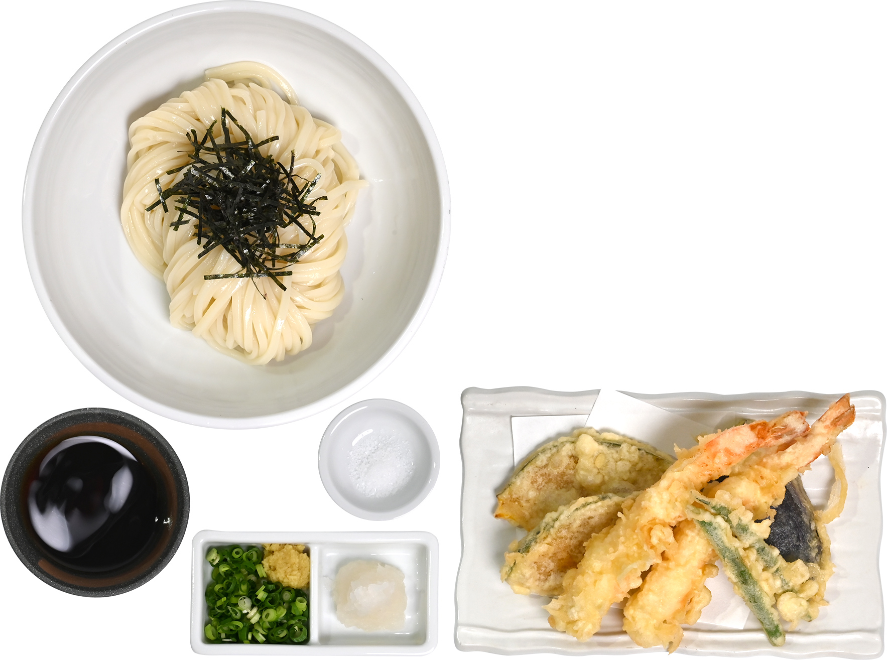 天ぷらざるうどん