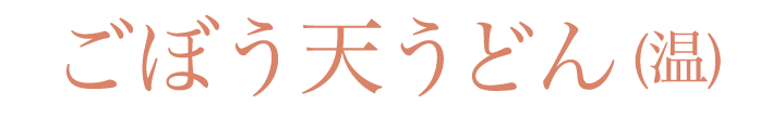 ごぼう天うどん  (温)