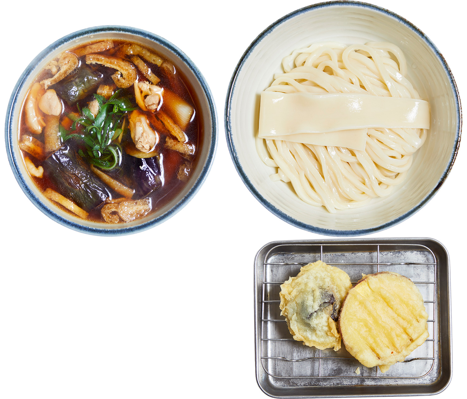 鶏汁うどん(小盛)/野菜の天ぷら
