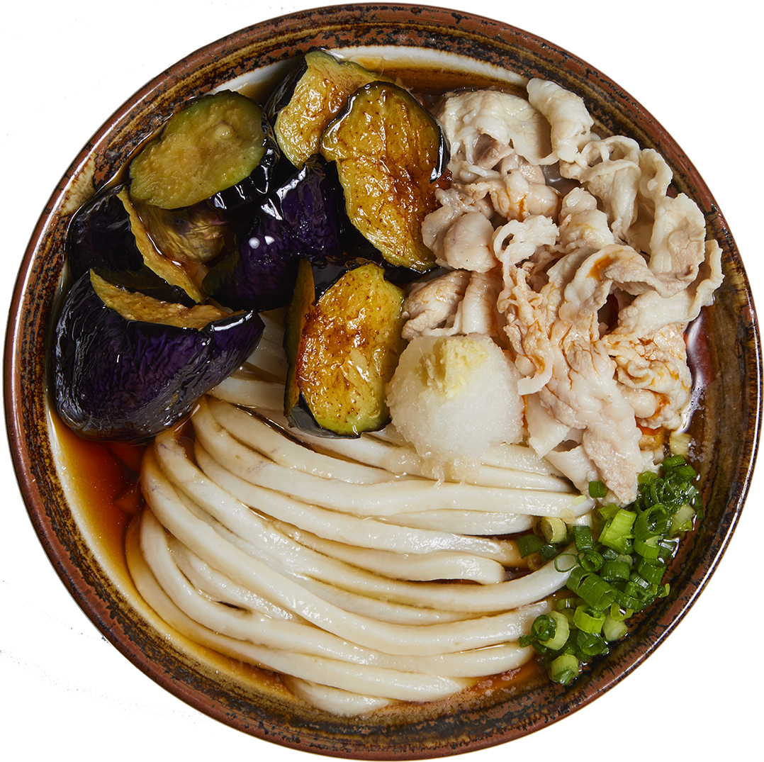 揚げナスと豚バラのおろしぶっかけ 〜自家製麻辣香油〜