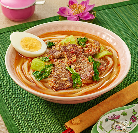 寒い冬におすすめ、「ピリ辛牛肉うどん」で対抗！