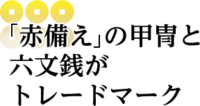 「赤備え」の甲冑と六文銭がトレードマーク