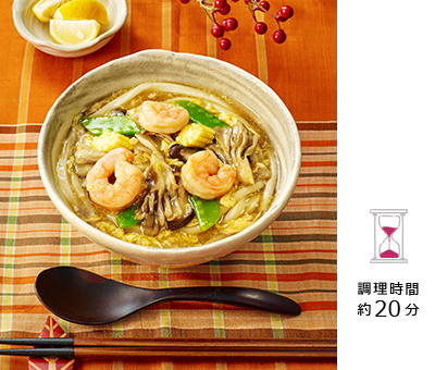 とろとろ卵の五目あんかけうどん